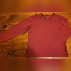 Womans's Maroon Long Sleeve Shirt